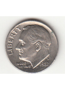 1982 - 10 Cents (Dime) Rame-nickel Dollaro Stati Uniti Roosevelt  Dime FDC